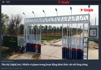 Tân Kỳ (Nghệ An): Nhiều vi phạm trong hoạt động khai thác cát sỏi lòng sông
