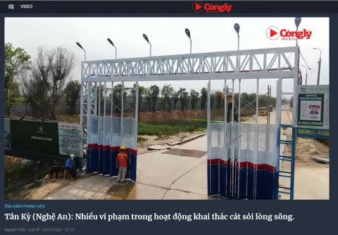 Tân Kỳ (Nghệ An): Nhiều vi phạm trong hoạt động khai thác cát sỏi lòng sông