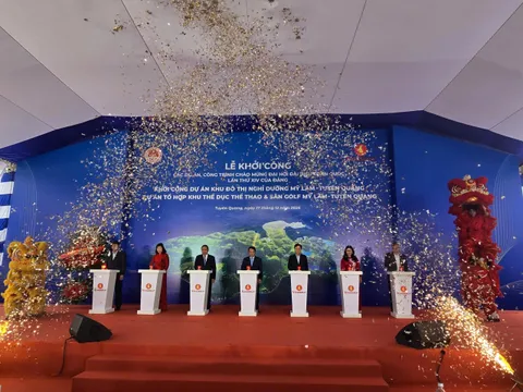 Tập đoàn Vingroup khởi công khu đô thị nghỉ dưỡng suối khoáng và tổ hợp thể dục thể thao tại Tuyên Quang