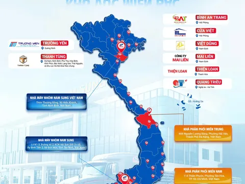 Nhôm Nam Sung hoàn thiện mạng lưới 8 đại lý chính hãng tại khu vực miền Bắc và Bắc Trung Bộ