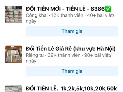 Mất tiền dễ như trở bàn tay với dịch vụ đổi tiền lẻ, tiền mới trên mạng