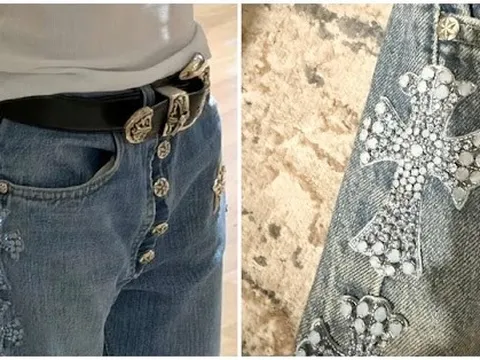 Cận cảnh chiếc quần jeans gần 5 tỷ đồng được cô gái mua trong chuyến du lịch Paris
